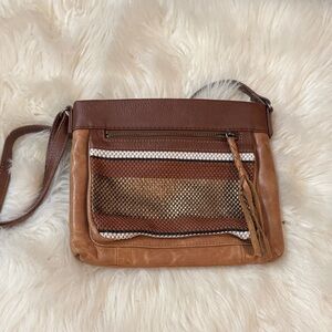 The Sak Brown Leather Crossbody Bag